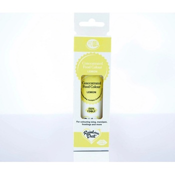 Rainbow Dust Profesionálna jedlá gélová farba v tube Lemon Svetlá žltá 25 g
