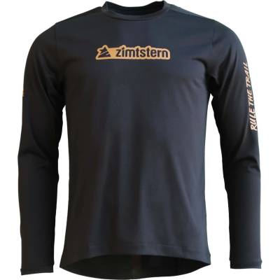 Zimtstern Мъжка фланелка с дълъг ръкав за колоездене Zimtstern Corez MTB Shirt L/S Cycling jersey - Pirate Black (056-4126-0112)