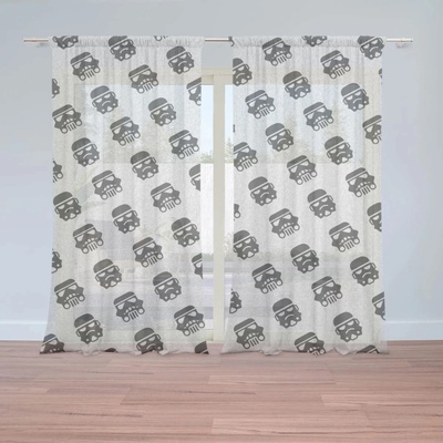 Sablio Záclony Star Wars Stormtrooper Pattern šikmý: 2ks 150x250cm