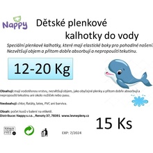 NAPPY Natahovací pleny do vody 4-9 kg 15 ks