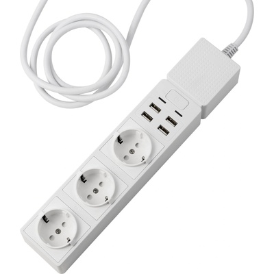 EDIMAX Смарт контакт Edimax SP-1123WT 3 гнезда за вътрешна употреба + 4x USB, WiFi (EDIM-SP-1123WT)