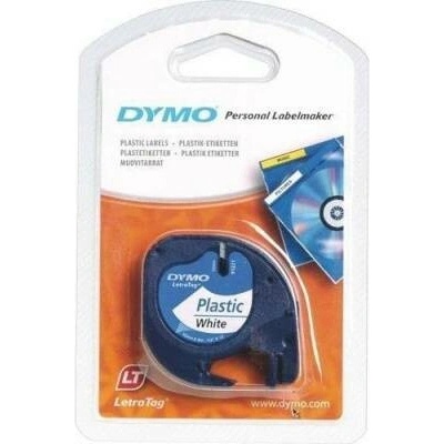 Dymo LetraTag 59422 S0721660 12 mm x 4 m černý tisk bílý podklad
