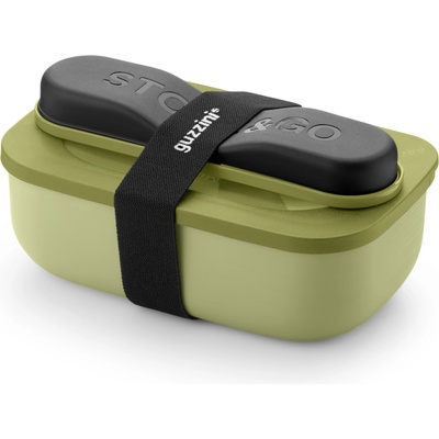 Guzzini Кутия за обяд Store & Go с прибори за хранене 900 мл зелена (171102253)