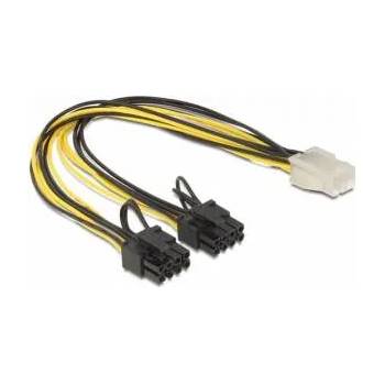 Delock Кабел DeLock PCI Express power, 6 pin / женско - 2 x 8 pin / мъжко, 30 cm, Многоцветен, DELOCK-83433