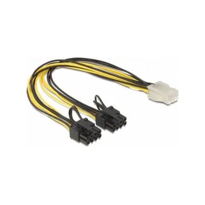 Delock Кабел DeLock PCI Express power, 6 pin / женско - 2 x 8 pin / мъжко, 30 cm, Многоцветен, DELOCK-83433