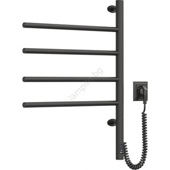 Navin Електрически въртящ се сушилник за кърпи arabesque 150w/230v, 64, 6см, ip44, чере (nv0007)