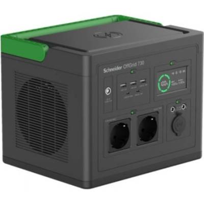 APC Schneider OffGrid Portable Power Station 730, 738Wh Lithium-ion, 2 Schuko, Sinewave + Schneider OffGrid Portable Solar Panel, 100W (PPS730-GR_PSP100)