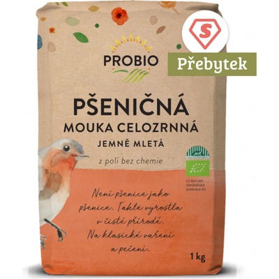 ProBio Bio Mouka pšeničná celozrnná jemně mletá 1000 g