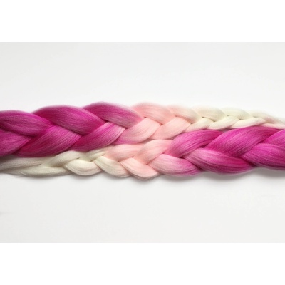 Kanekalon Easy Braid a Miss Rola Barva: HP/LPINK/WHITE (ombré růžová-bílá, pink-white shaded), Značka: Miss Rola