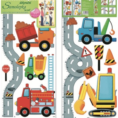 Anděl Přerov Samolepky na zeď dětský metr silnice s auty 120x32cm – Zboží Mobilmania