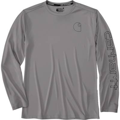 Carhartt WIP Мъжка блуза с дълъг ръкав Carhartt Force Sun Defender Relaxed L/S Logo Longsleeve - Asphalt - размер XXL (216-8571-0115)