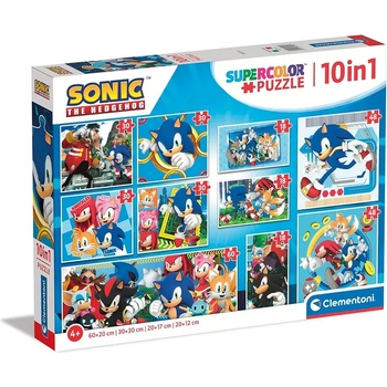 Clementoni - Puzzle 10v1 Sonic Prime - 1 - 39 piese