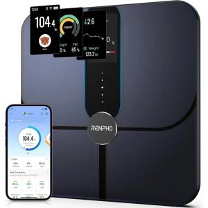 RENPHO Смарт кантар Renpho - Elis Nova, WiFi, Bluetooth, 180 kg, черен (PEU-R-A031)