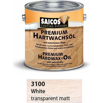 Saicos Premium Hardwax Oil 3100 Бяло - Масло с твърда вакса (4635)
