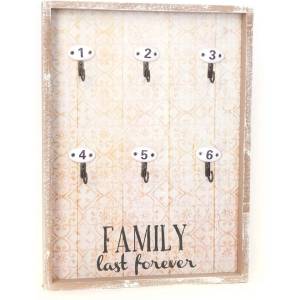  Закачалка за ключове във винтидж стил FAMILY last forever