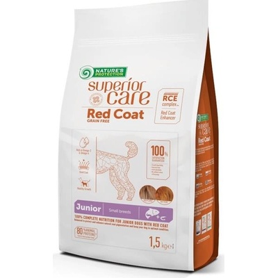 Nature's Protection Superior Care Red Coat Grain Free Salmon Junior Small Breed 1,5 kg