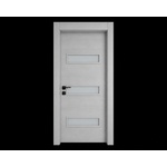 EUROSTILL Интериорна врата с каса EUROSTILL MILANO с остъкление TW 88x205 cm Орех Шерин (DMTW20588S150/S)