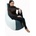 Pufrelax Пуф стол, 230л. , Sunlounger Evo - Grey & White, PU кожа, Пълнеж от полистиролни перли
