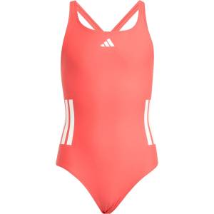 Adidas Детски бански костюм adidas Kid's 3 Stripes Bold Swimsuit - Semi Lucid Red / White - размер 140 (EU) (750-1881-0515)