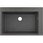 Hansgrohe S51 SilicaTec композитна мивка, сив камък, 77x51 см (43313290) Мивка за вграждане