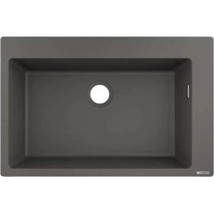 Hansgrohe S51 SilicaTec композитна мивка, сив камък, 77x51 см (43313290) Мивка за вграждане