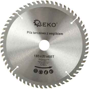 GEKO Pílový kotúč s SK plátkami 185 x 2,2 x 20 mm 60 zubov
