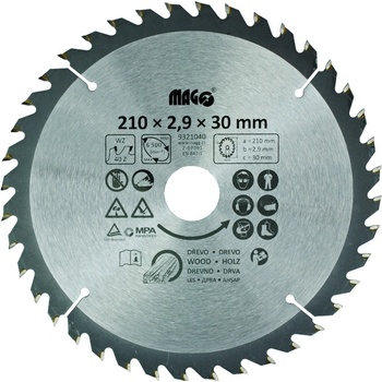 MAGG pilový kot. 500x4,0x30 / 60 zubů střídavě šikmé