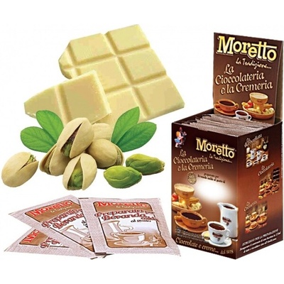 Moretto prémiová bílá horká čokoláda a pistácie 30 g