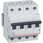 Legrand Автоматичен прекъсвач RX3 4P 16A крива С 6kA MC - 419917 (419917)