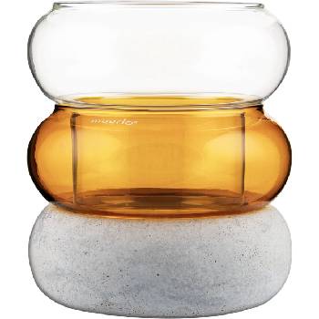 Muurla Ваза или свещник Bagel 12 см кехлибарена (346-110-00)