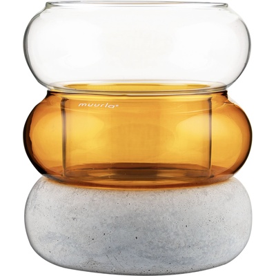 Muurla Ваза или свещник Bagel 12 см кехлибарена (346-110-00)