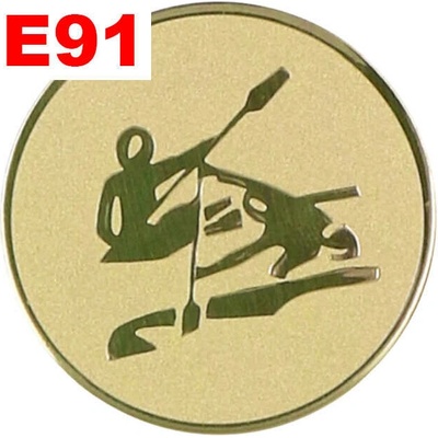 Emblém E91 VESLOVÁNÍ umístění na sportovní pohár nebo medaili 25 mm
