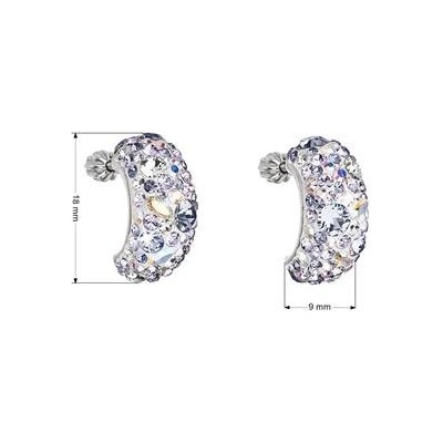 Pavona stříbrné šroubovací s krystaly Crystals from Swarovski Violet 31164.3 violet