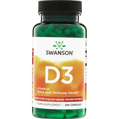 Swanson Vitamin D3 2000 IU 250 kapslí