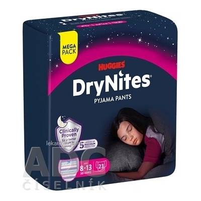 Huggies DryNites L pre dievčatá 8-13 rokov 30-48 kg1x23 ks