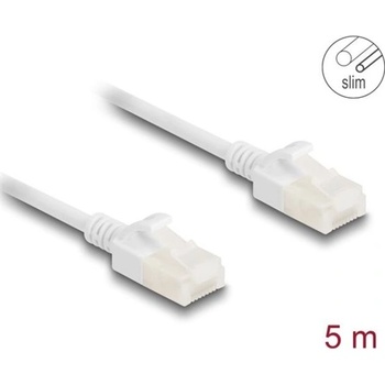 Delock Мрежов кабел RJ45 Cat. 6A UTP за индустриална употреба Slim 5m Бял, Delock 80362 (80362)