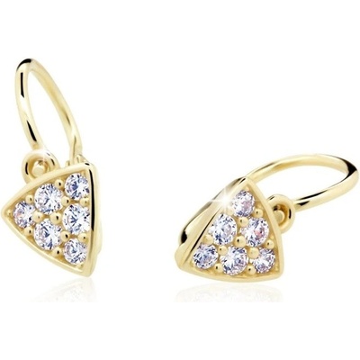 Cutie Diamonds třpytivé dětské náušnice ze žlutého zlata s brilianty DC2207-10-00-X-1