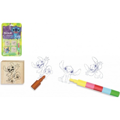 Teddies Lilo & Stitch Razítka dřevěná s voskovkou 3+1 s poduškou