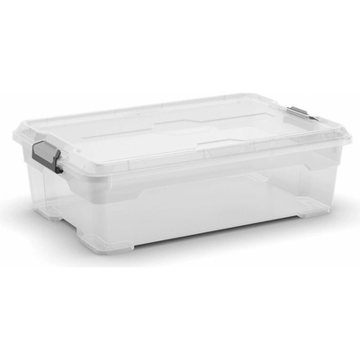 Keter Plastový úložný box Moover box M 27 l 58 x 38 x 18 transparentné veko