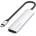 Satechi 6-in-1 USB-C Aluminum Slim Multiport Adapter - мултифункционален хъб за свързване на допълнителна периферия за компютри с USB-C (сребрист)