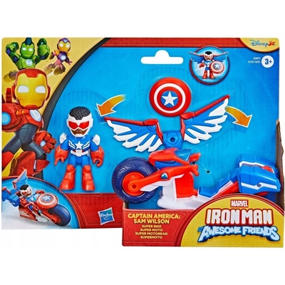 Marvel Iron Man Skvělí přátelé Kapitán Amerika motorka Super Bike Hasbro