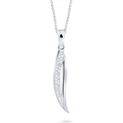 Cutie Jewellery Trblietavý prívesok z bieleho zlata so zirkónmi Z8047 40 10 X 2