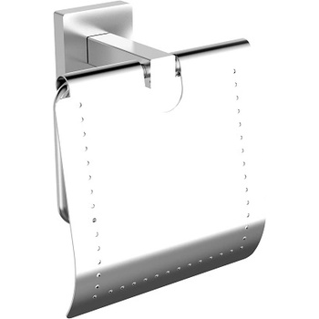 Makena Поставка за тоалетна хартия с капак Square хром (3446179)