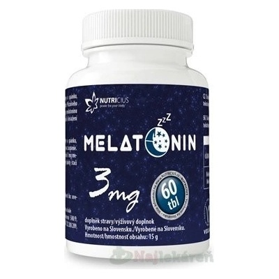 Nutricius Melatonín 3 mg tabliet 60 ks