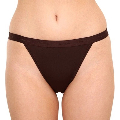 Calvin Klein Dámske nohavičky QF6760E BCK tmavo hnedé