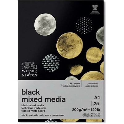 Blok WINSOR & NEWTON Black Pad A4, 25 černých listů