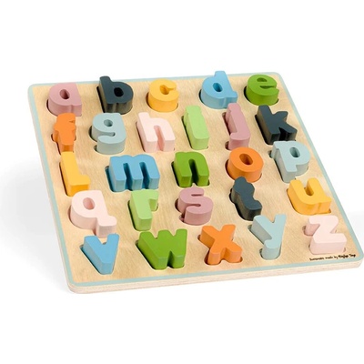 ΩBigjigs Toys Drevené puzzle s malými písmenami - abc