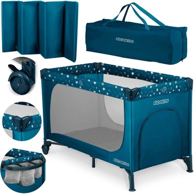 Ricokids Cestovná postieľka 125 x 65 x 78 cm RK-240 námornícka modrá