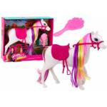 LEAN Toys Horse Figurine White Horse Grooming Saddle Stable Farm Cute Horse
