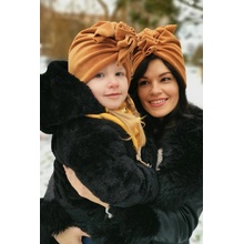 Turban Velvet hnedé odtiene Golden Ochre